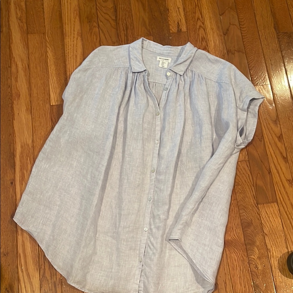 Artisan Ny Blue Linen Shirt